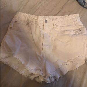 White Zara denim shorts